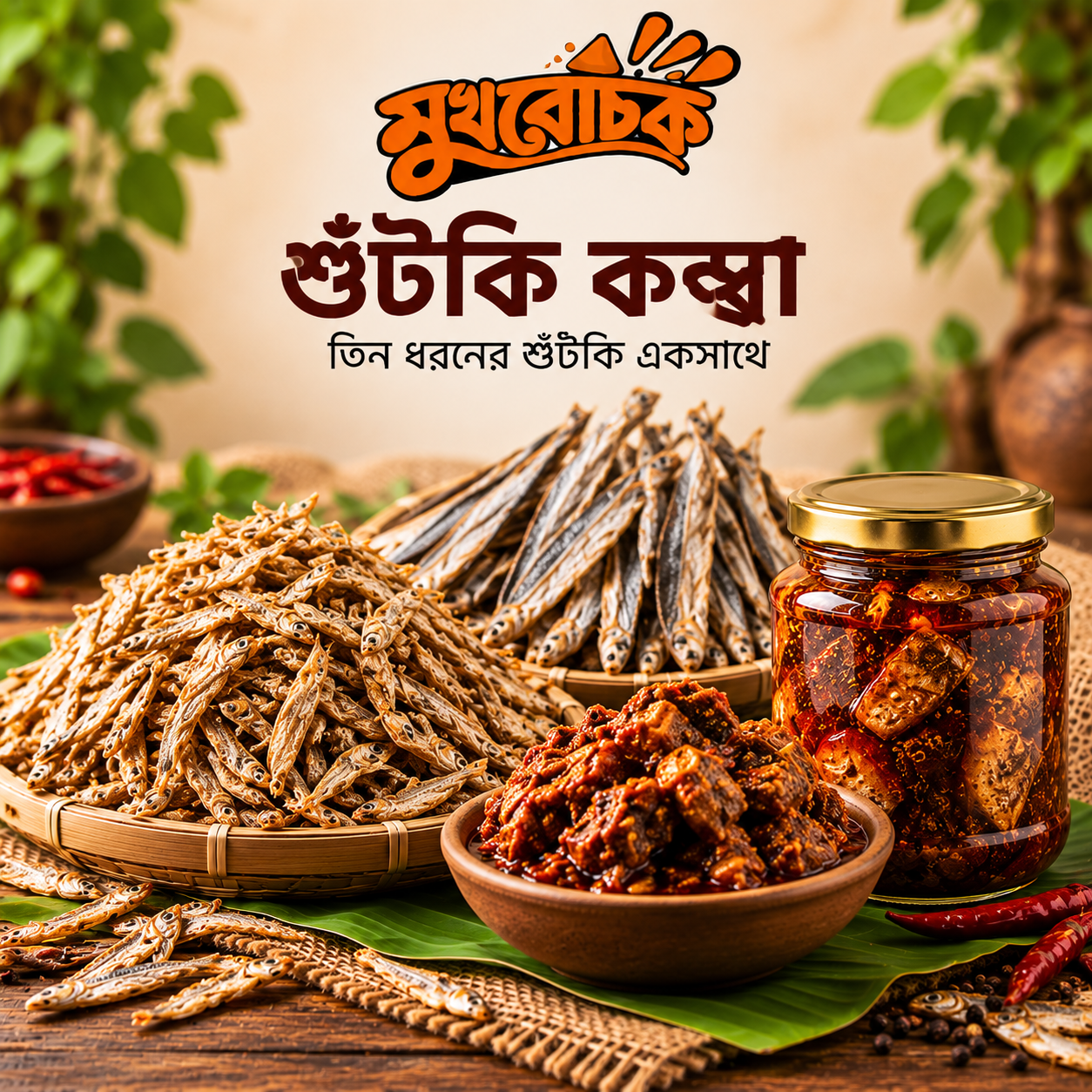 শুঁটকি কম্বো সঙ্গে ১৫০ গ্রাম ইলিশের আচার ফ্রি